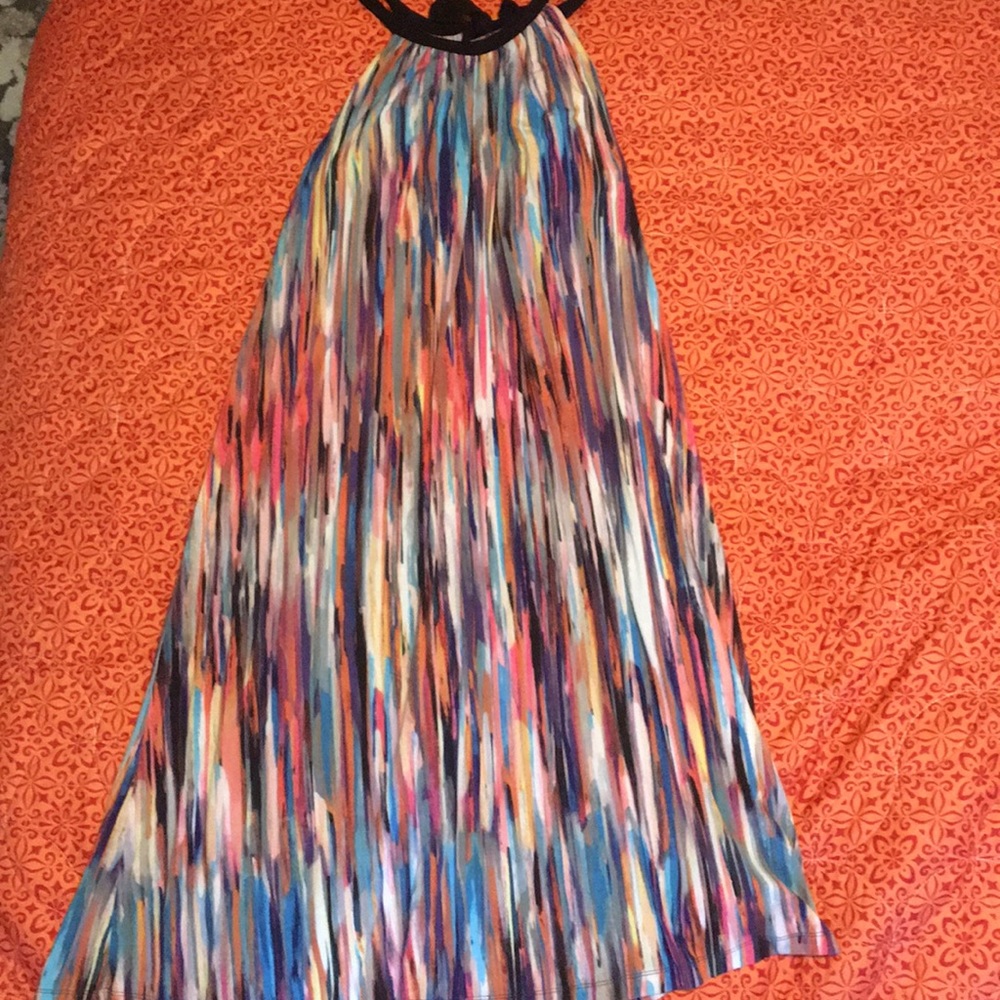 Multi Colored Halter Style Dress